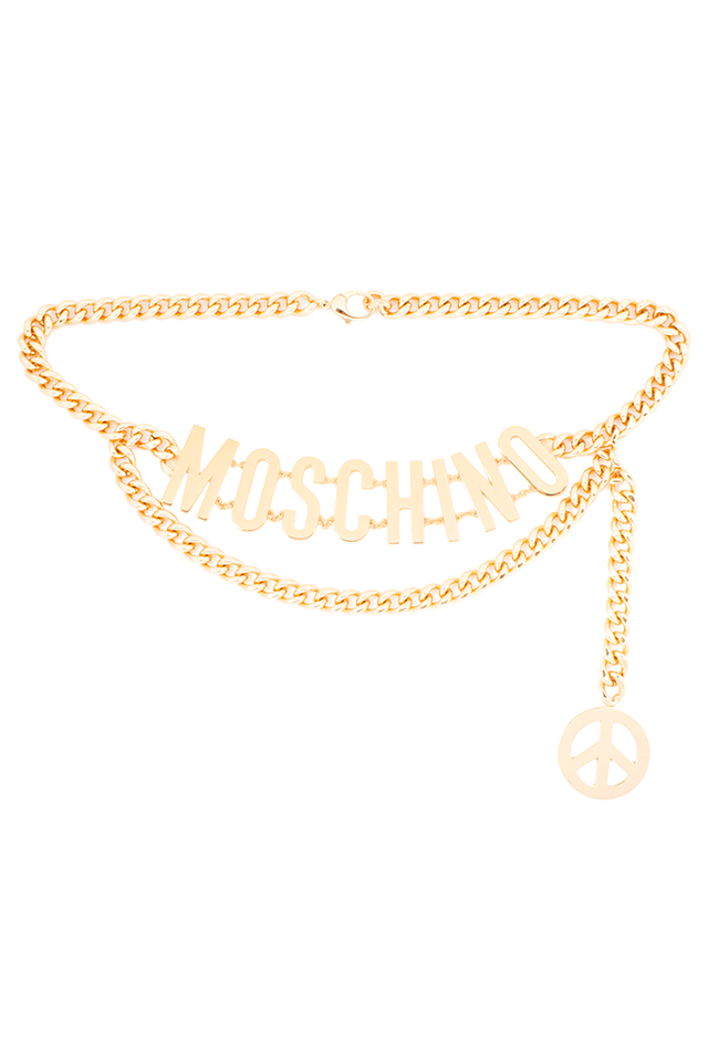 moschino gold chain belt